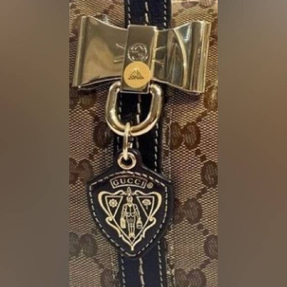 Gucci Brown monogram Crystal Duchessa Boston Bag sr#181487-new photos - Picture 4 of 15